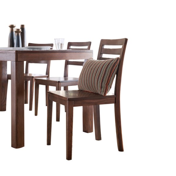 Nordic Most Comfortable Modern Expensive Deluxe Brown Wood Dining Room Furniture Chair