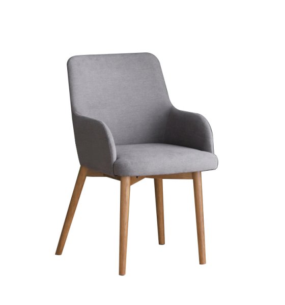 Nordic Modern Grey Upholstered Wooden Solo Hotel Living Room Furniture Dining Chairs