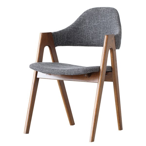 New Fashion Simple Design Nordic Modern Stylish Real Timber Wood Commerical Dining Arm Rest Chair For Dining Table