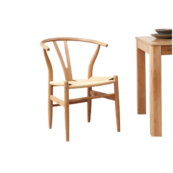 Modern Rustic Wood Replica Wishbone Ring Back Dining Room Furniture Chair Restaurant Chair Hans Wegner y Chair By Ash Wood