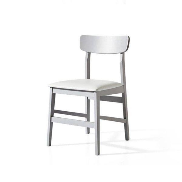 Low Price Modern Nordic European Style Luxury White Solid Wood Dining Room Chairs