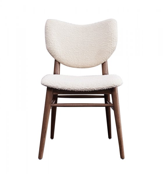 Modern Furniture Nordic Restaurant Beige White Pu Leather Cushion Uphostered Wooden Dining Room Chair With Wooden Legs