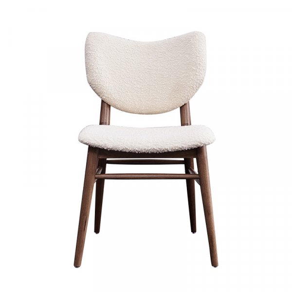 Modern Furniture Nordic Restaurant Beige White Pu Leather Cushion Uphostered Wooden Dining Room Chair With Wooden Legs